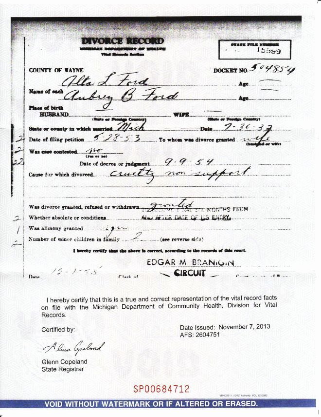 Fake Divorce Certificate Template New My Grandmother S Divorce Certificate 1954