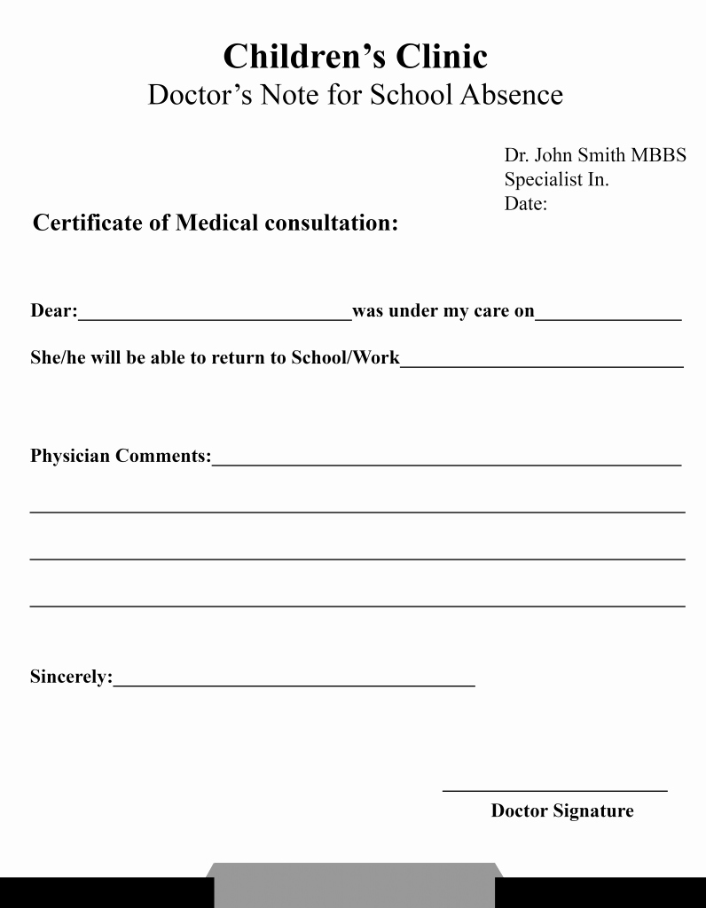 Fake Dr Notes for Work Unique 15 Free Printable Fake Doctors Note Template for Work