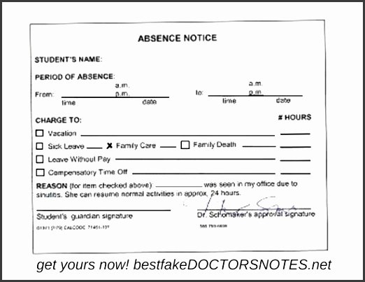Fake Dr Notes Free Elegant 7 Easy to Use Doctor Note Template Sampletemplatess