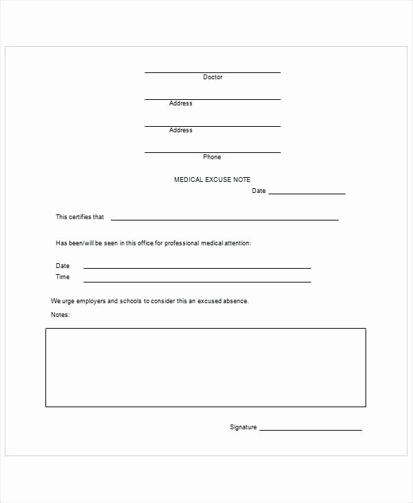 Fake Dr Notes Free Lovely Fake Doctors Note Template for Work or School Pdf