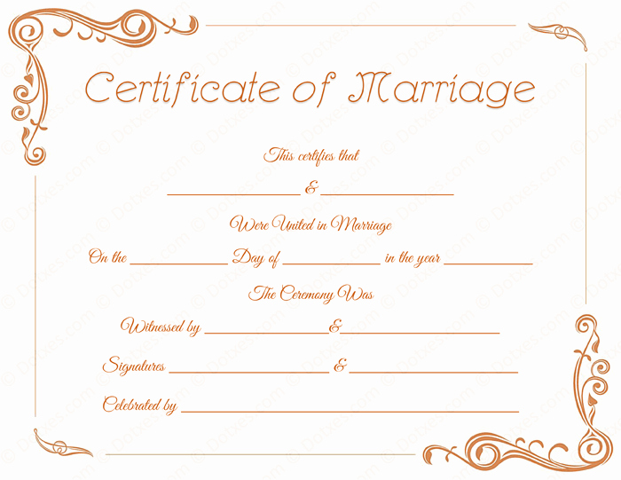 Fake Marriage Certificate Template Unique Standard Marriage Certificate Template Dotxes
