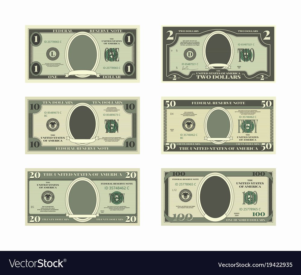 Fake Money order Template Beautiful Template Of Fake Money Pictures Of Dollars Vector Image