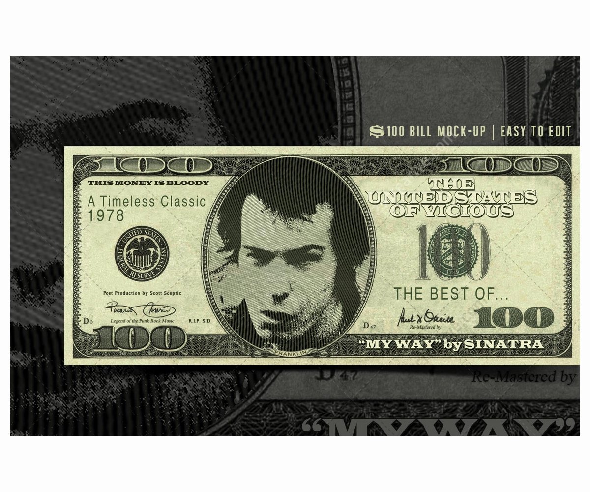 Fake Money Template Photoshop Beautiful Dollar Bill Mockup Template Psd with Editable Face Photo