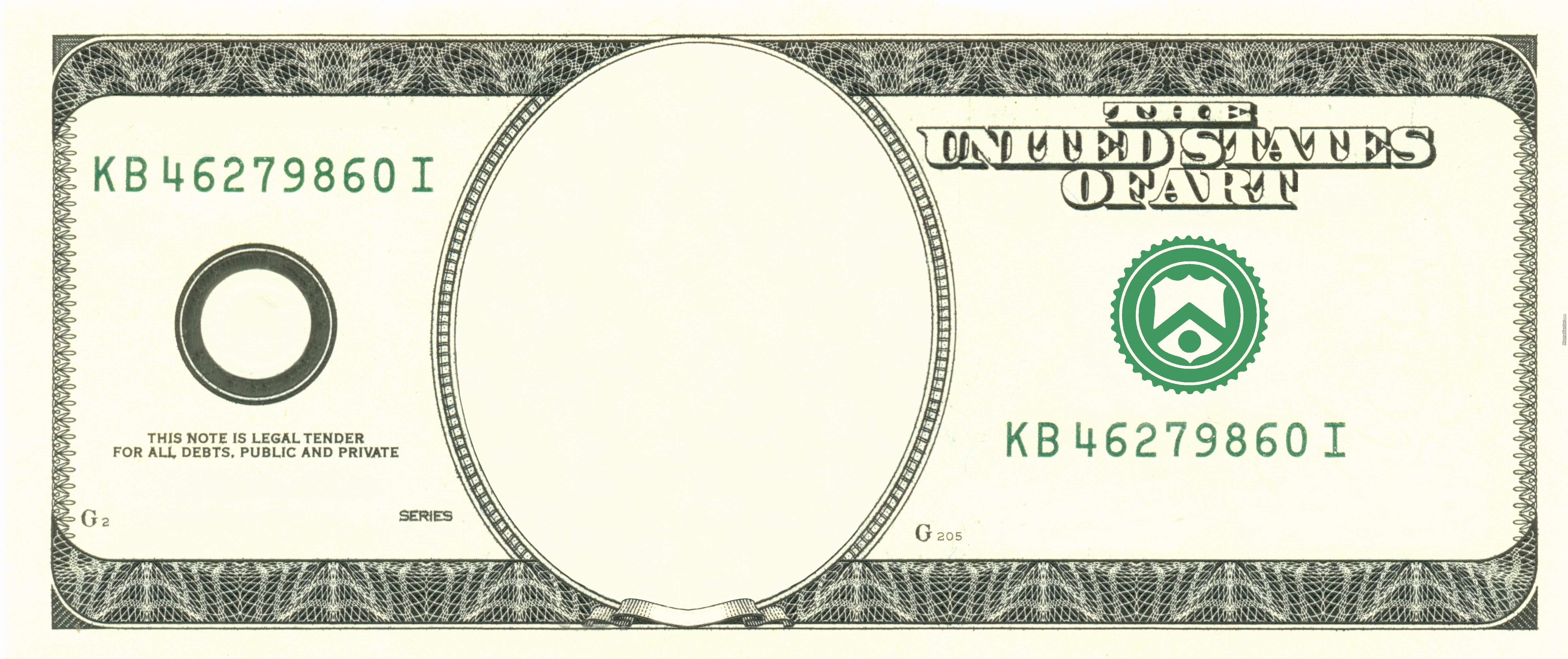 Fake Money Template Photoshop Elegant Art Dollar Blank by Kuraimizu Meme Center