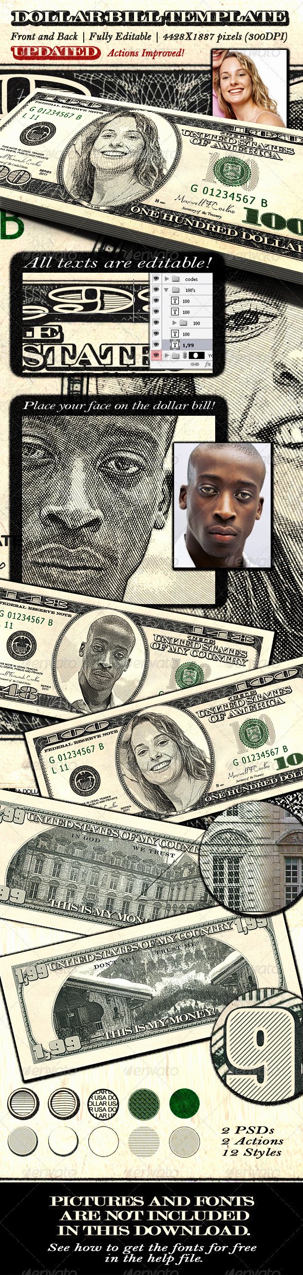 Fake Money Template Photoshop Luxury 15 Money Psd Template Dollar Bill Template