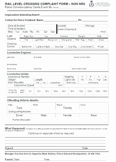 Fake Police Report form Beautiful Blank Accident Report Template