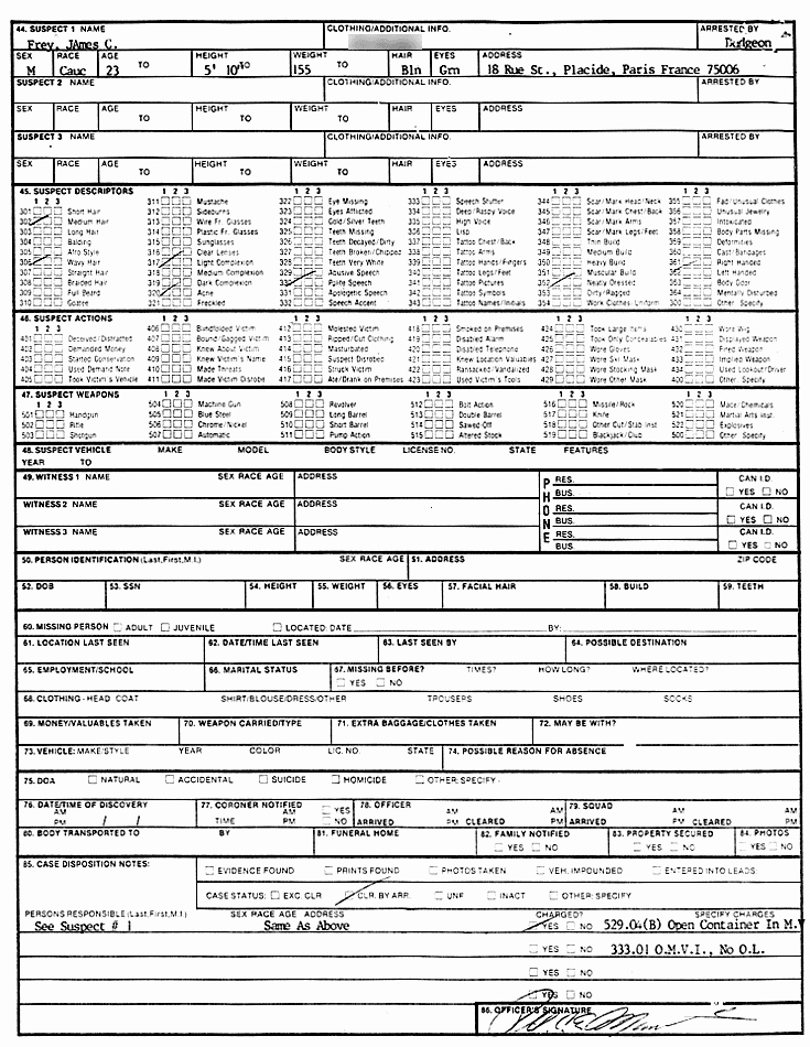Fake Police Report form Inspirational Fake Police Report Car Accident
