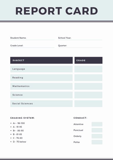 Fake Report Card Generator Luxury Customize 9 033 Report Card Templates Online Canva