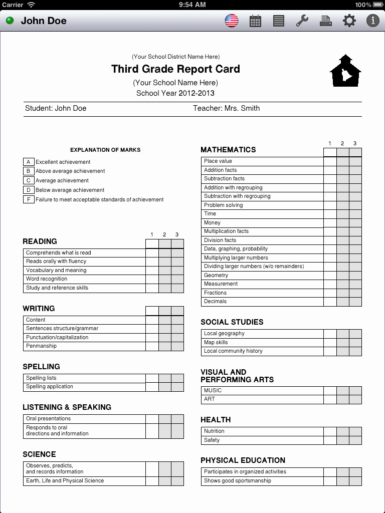 Fake Report Card Generator Unique Clearvision Apps Report Card Maker