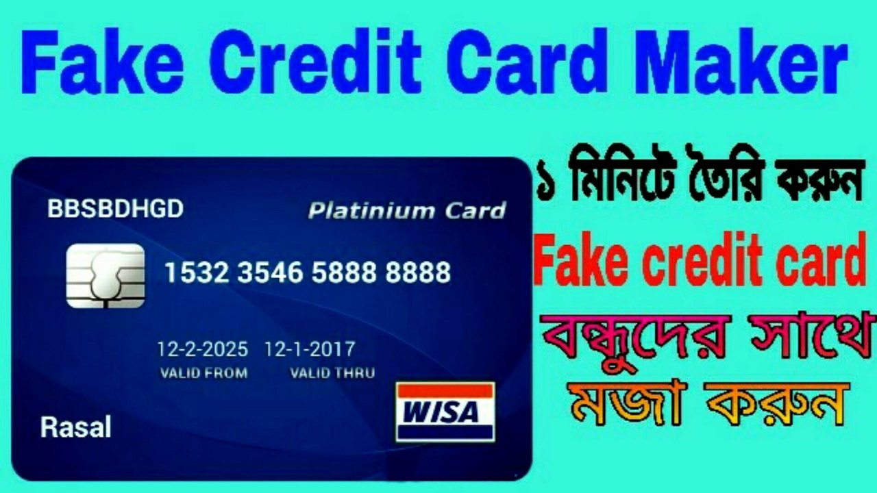 Fake Report Card Maker Fresh How to Fake Credit Card Maker Bangla Tutorial কিভাবে Fake