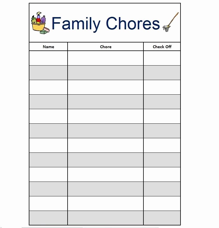 Family Chore Charts Templates New Free Printable Chore Charts Kiddo Shelter