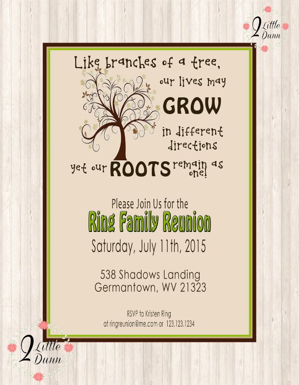 Family Get together Invitation Letter New 35 Family Reunion Invitation Templates Psd Vector Eps