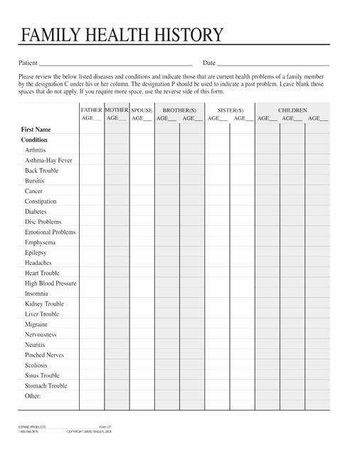 Family Health Tree Template Luxury Family Health History form Template Get Fit