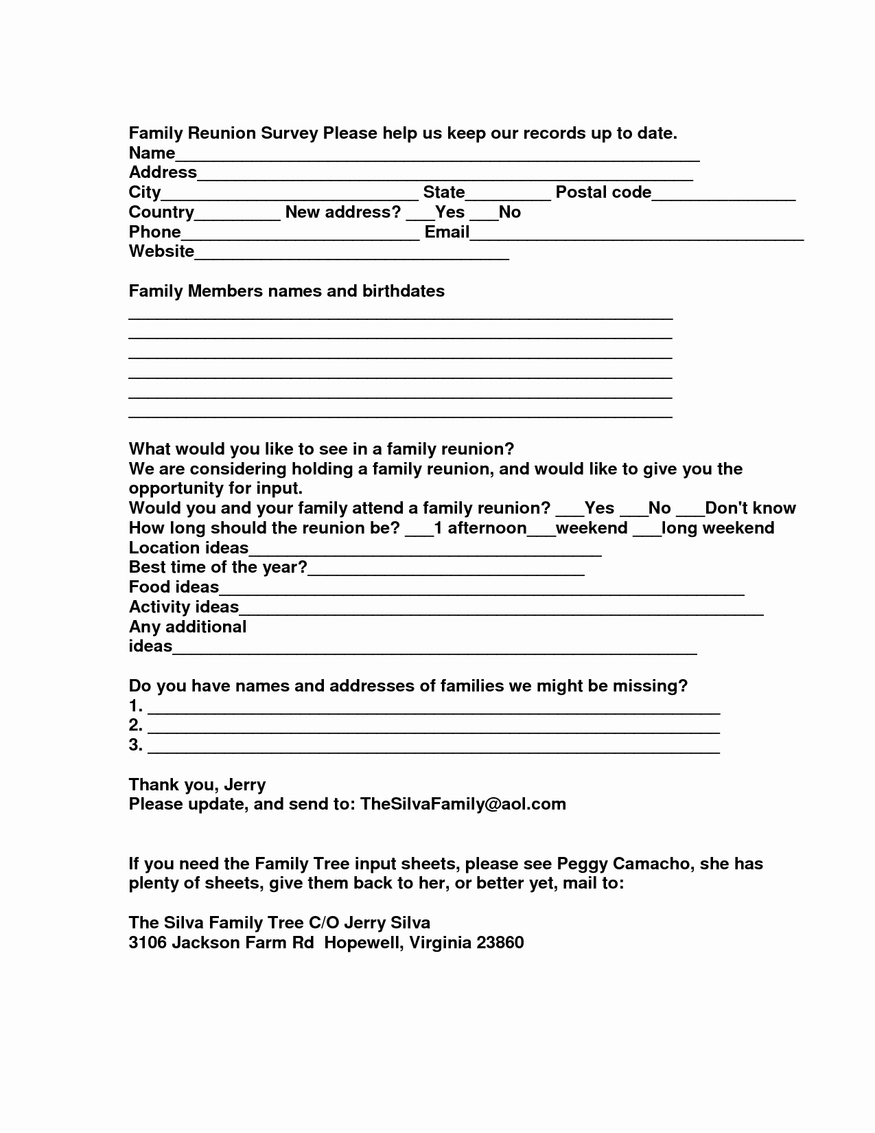 Family Reunion Letter Templates Best Of Family Reunion Food Ideas