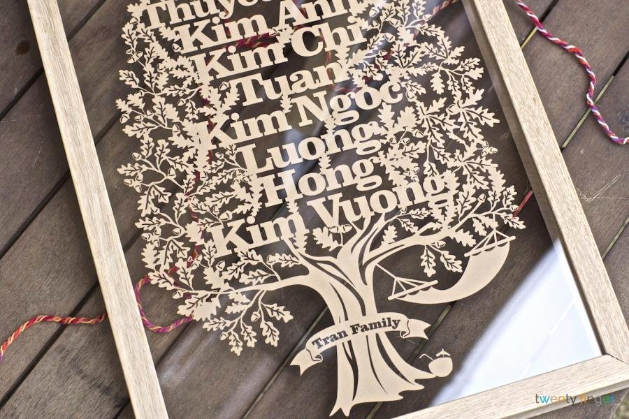 Family Tree Cut Out Luxury Personalised Family Tree Papercut In A Floating