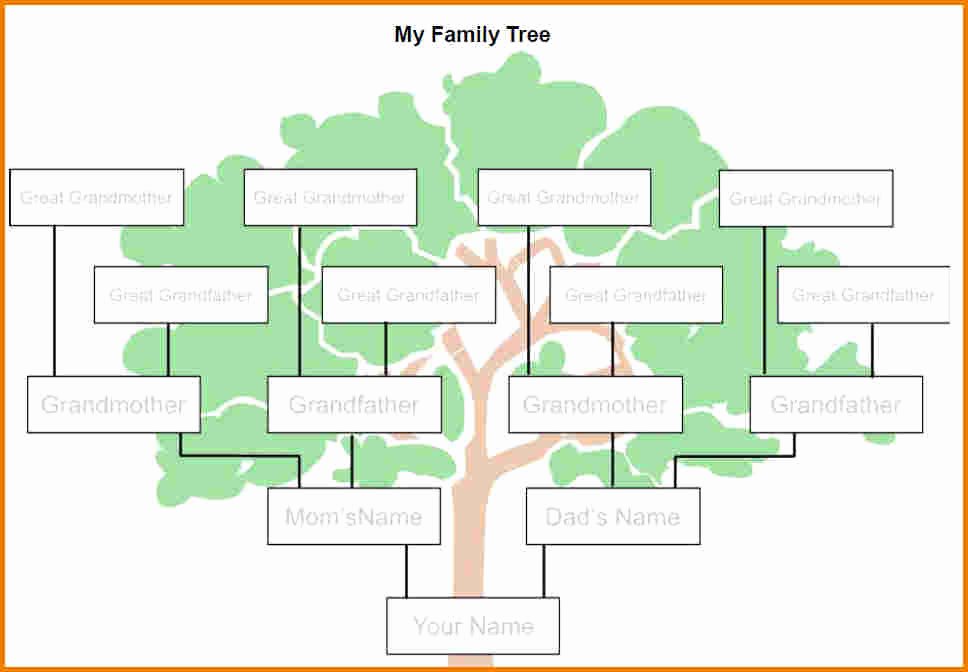 Family Tree Poster Template Best Of Family Tree Word Template