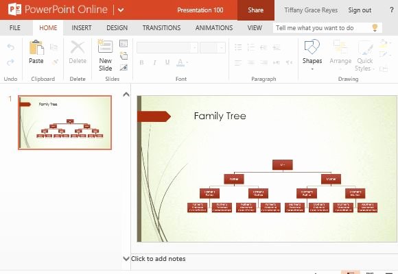 Family Tree Template Microsoft Office Beautiful Widescreen Powerpoint Template for Making Family Trees