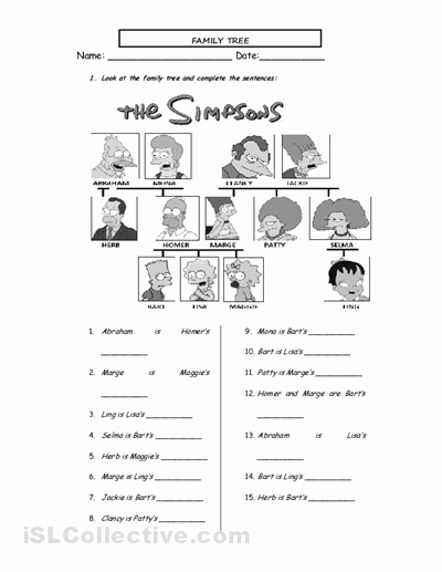 Family Tree Worksheet Printable Best Of 16 Best Of Identify My Family Worksheets My