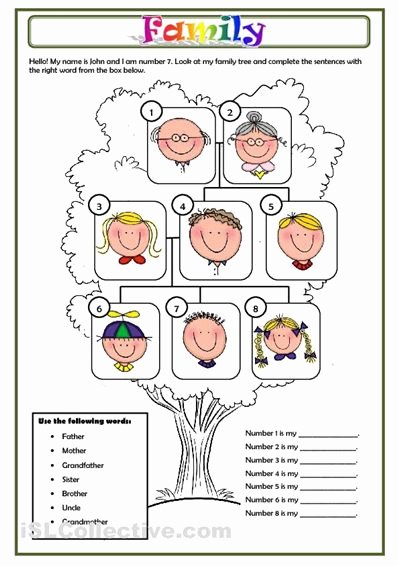 Family Tree Worksheet Printable Best Of Family Worksheet Free Esl Printable Worksheets Made by