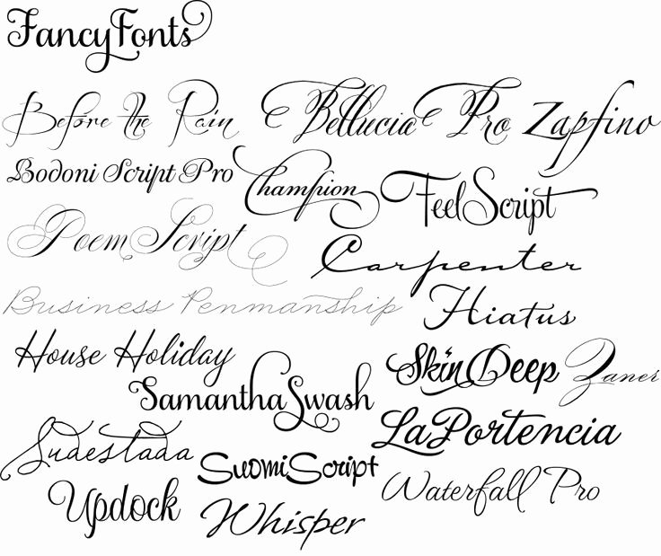 Fancy Cursive Fonts for Tattoos Unique 43 Best Images About Script Tattoo Fonts On Pinterest