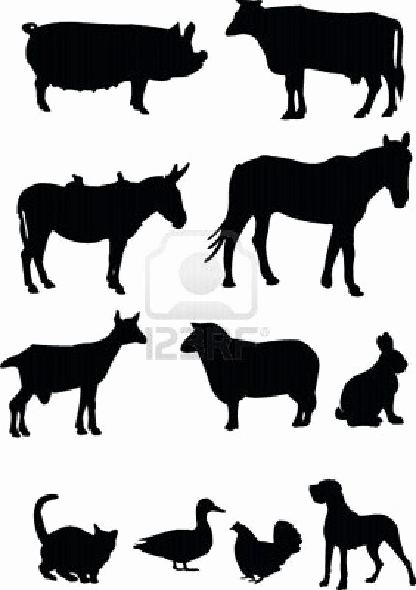Farm Animal Cut Outs Beautiful Farm Animal Silhouettes is It Just Me or is the Donkey