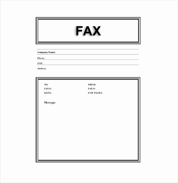 Fax Cover Page Template Luxury 10 Fax Cover Sheet Templates Free Sample Example