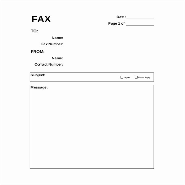 Fax Cover Page Template Luxury Fax Cover Template – 9 Free Word Pdf Documents Dwonload