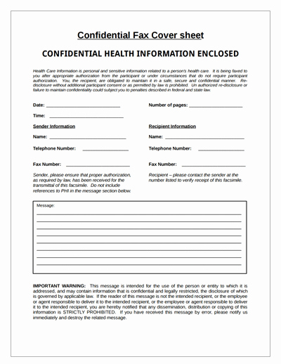 Fax Cover Sheet Confidential Unique Confidential Fax Cover Sheet Template Download Create