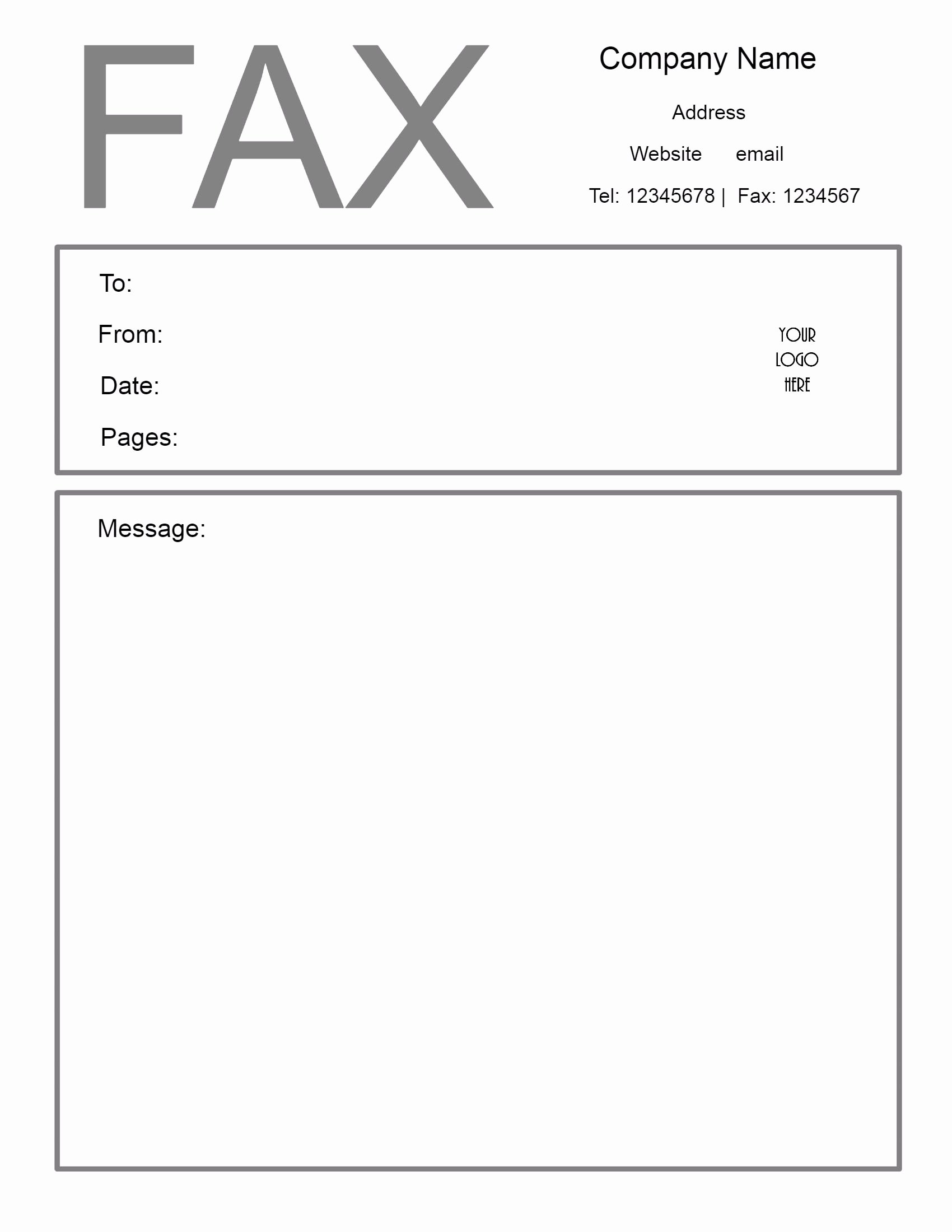 Fax Cover Sheet format Awesome Free Fax Cover Letter Template