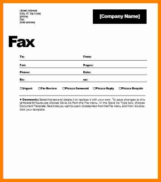 Fax Cover Sheet Word Template Beautiful 6 Free Fax Cover Sheets for Word