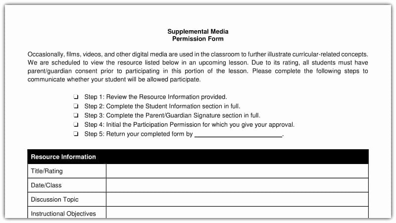 Field Trip Permission form Best Of Free Field Trip and School Permission forms Templates