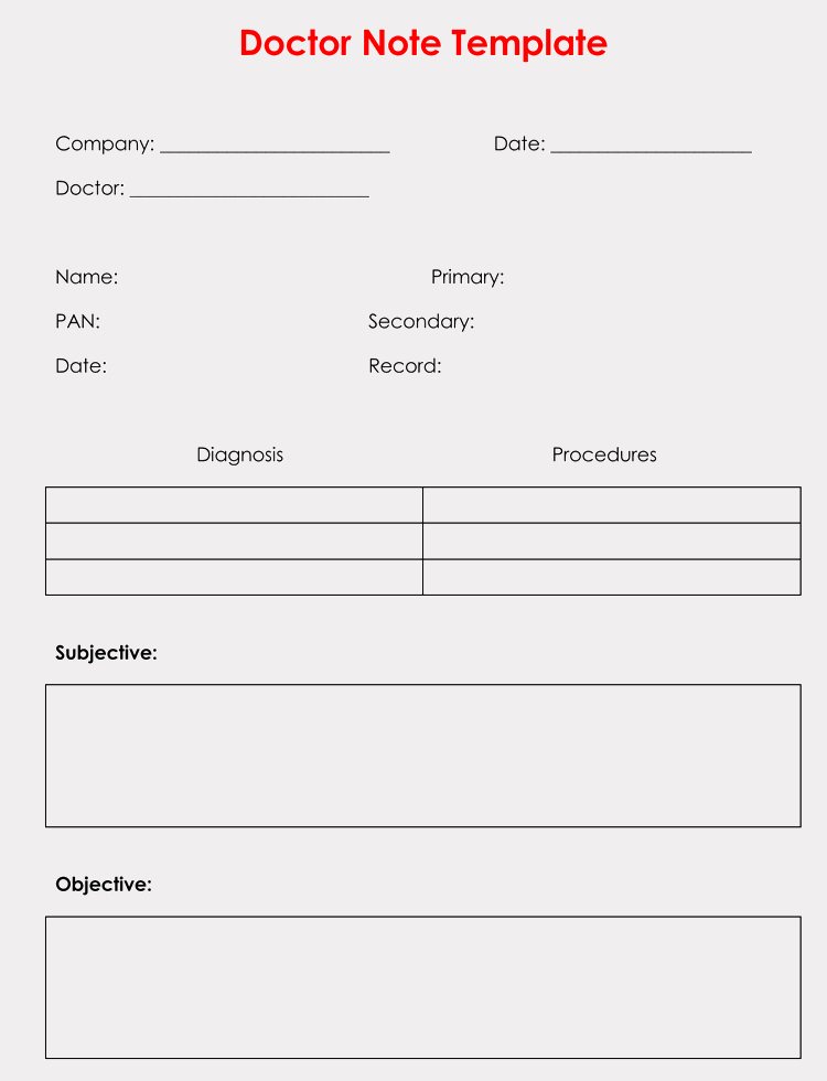 Fill In Doctor Note Elegant Free Fill In the Blank Doctors Note