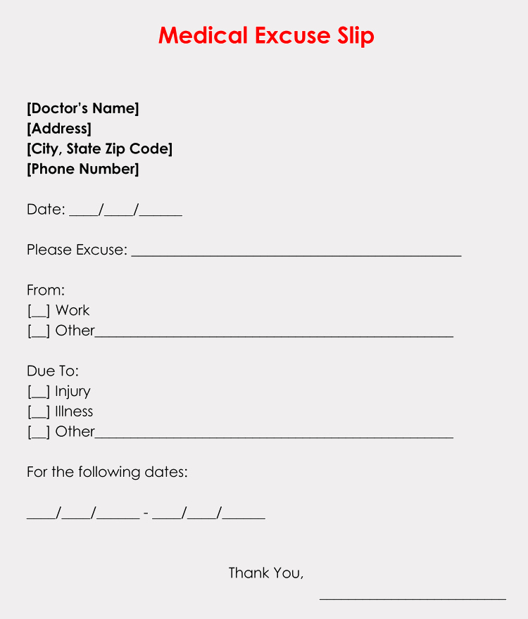 Fill In Doctor Note Fresh 36 Free Fill In Blank Doctors Note Templates for Work