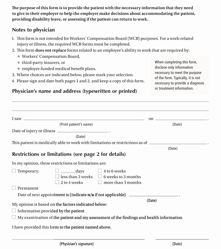 Fill In Doctor Note Fresh 36 Free Fill In Blank Doctors Note Templates for Work