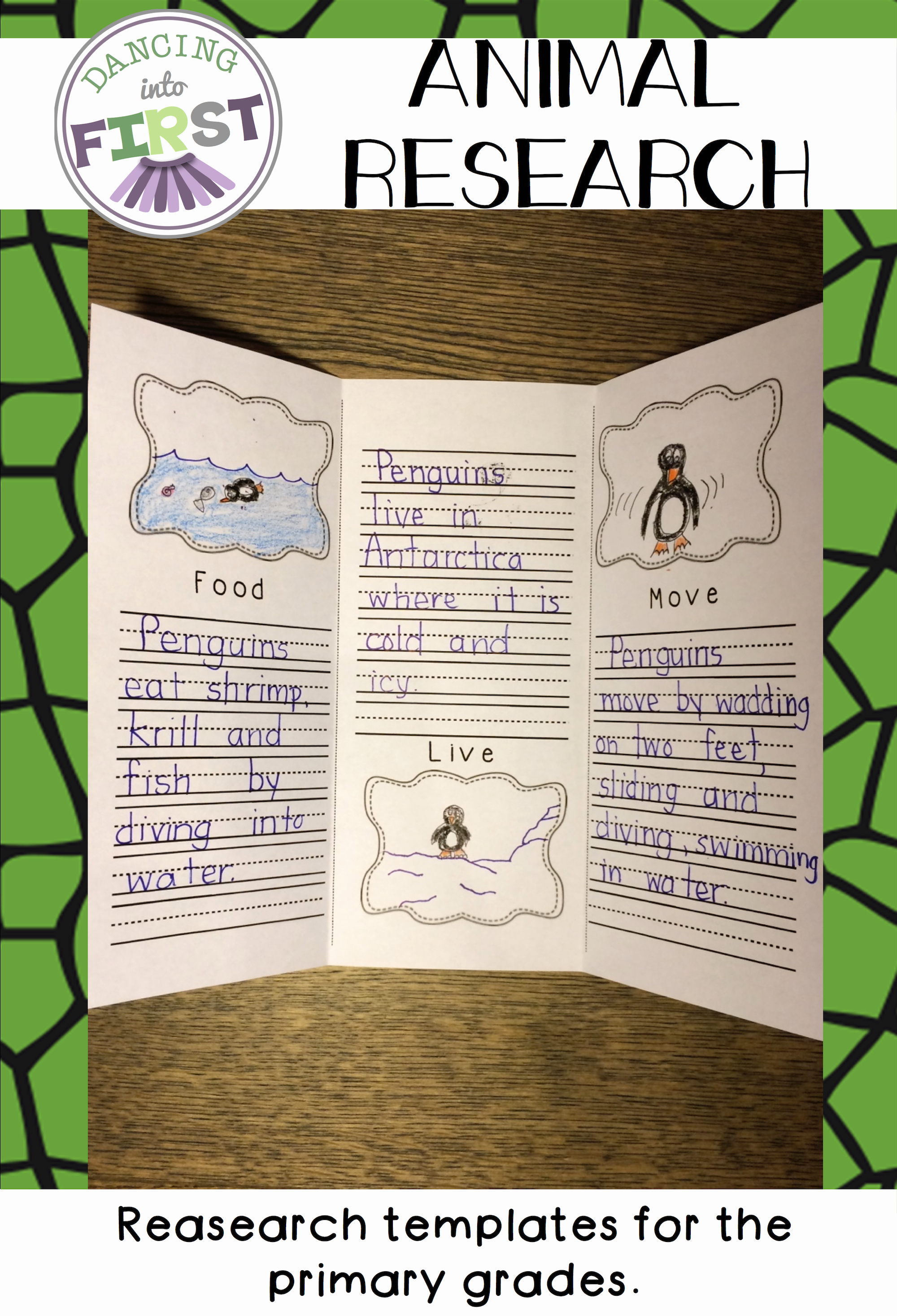 First Grade Report Card Template Beautiful Animal Research Templates for Primary Grades