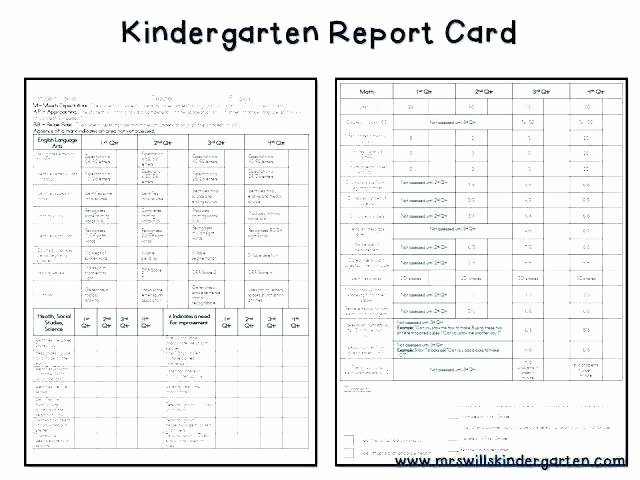 First Grade Report Card Template Best Of First Grade Report Card Template