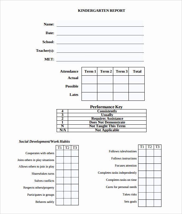 First Grade Report Card Template New Report Card Template – 21 Free Excel Pdf Documents