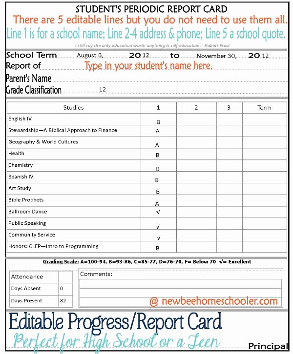 First Grade Report Card Template Unique 1000 Images About Homeschool Grade Cards On Pinterest