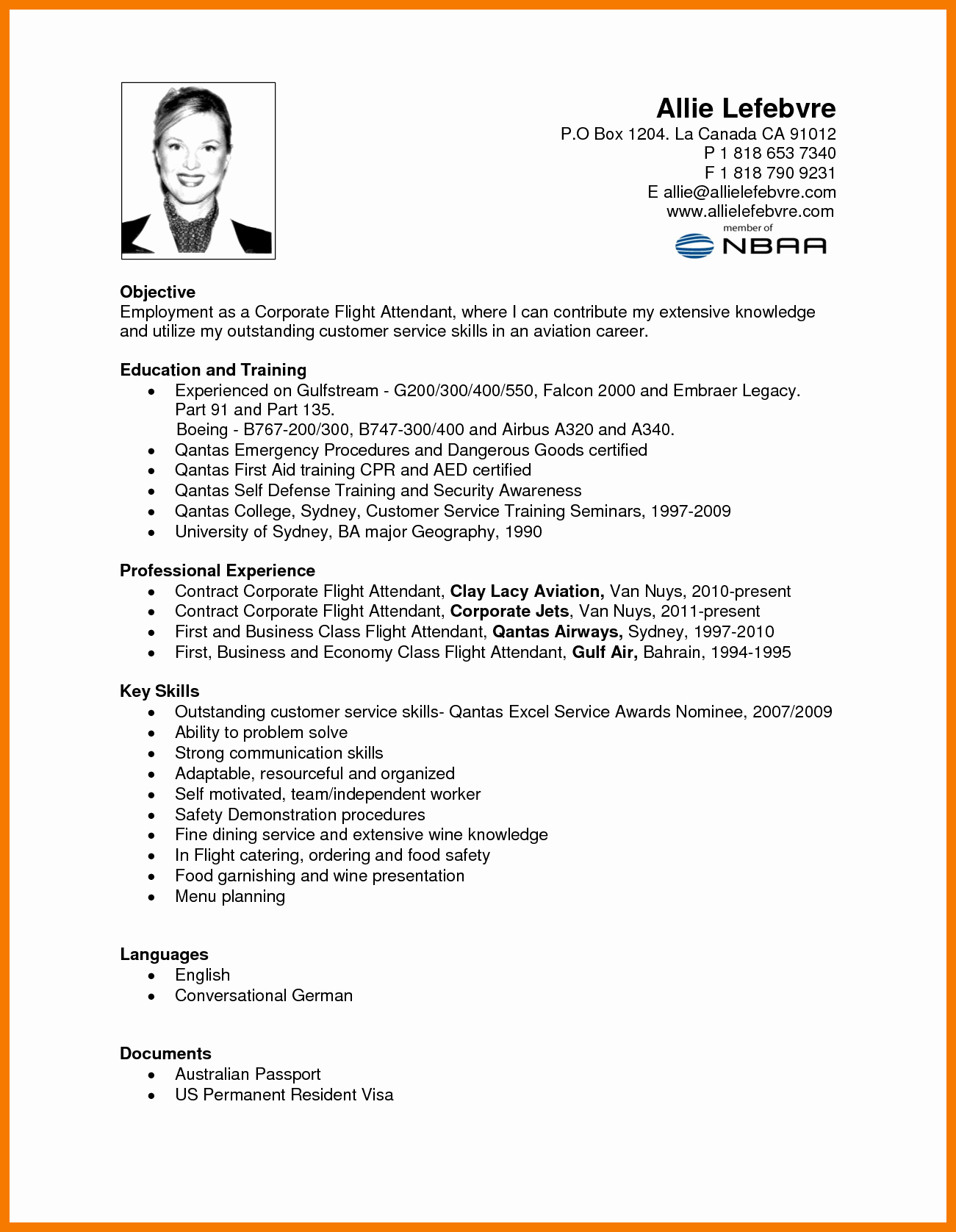 Flight attendant Cover Letter Example Best Of 10 11 Cover Letter for Dining Services