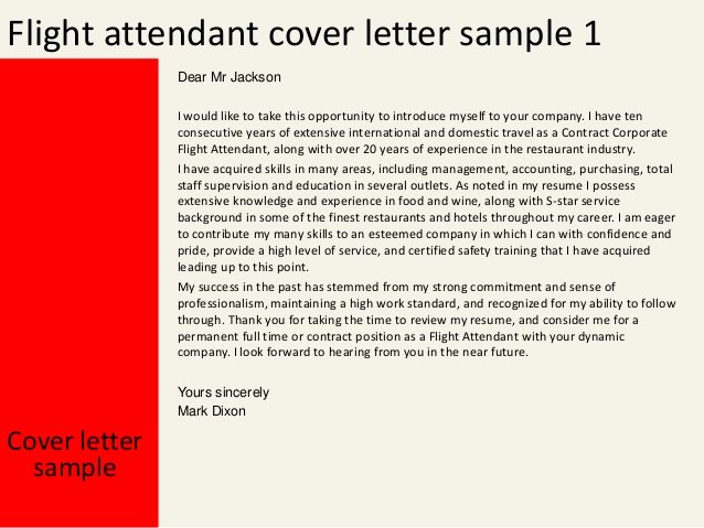 Flight attendant Resume Cover Letter New Flight attendant Cover Letter