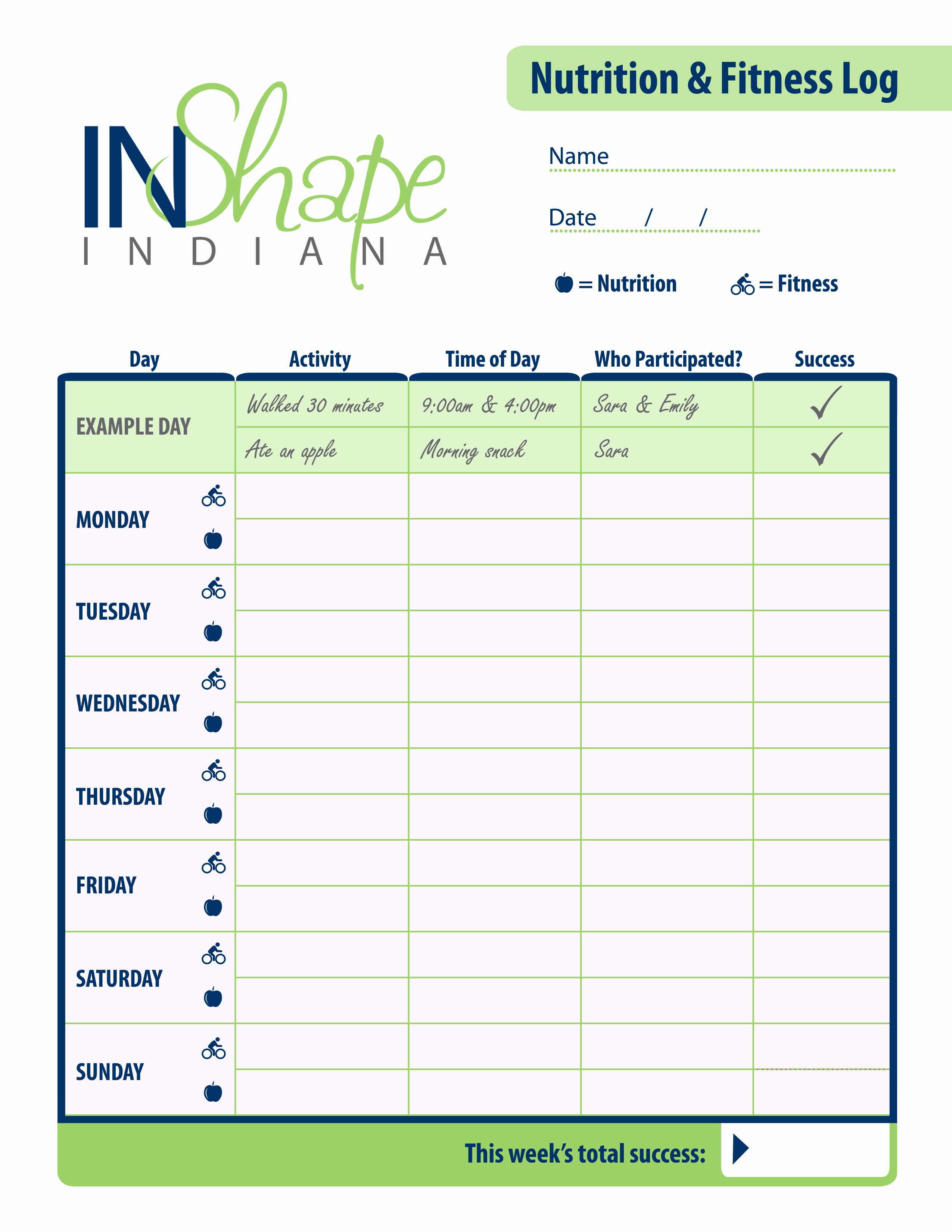 Food and Activity Log Inspirational isp Crossfit Nutrition Log