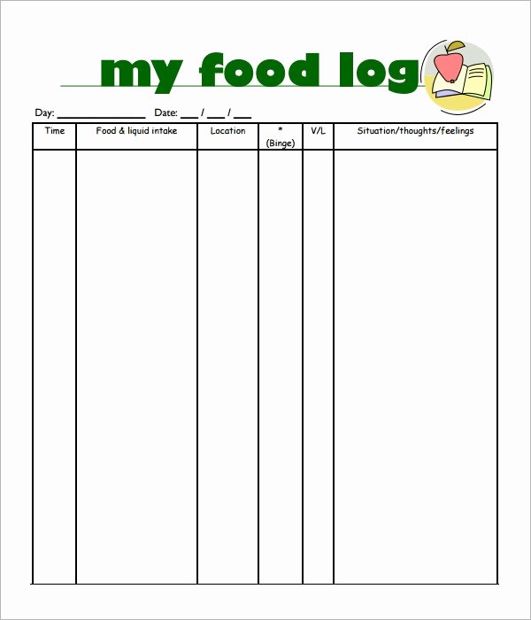 Food Diary Template Word Best Of Free 16 Sample Printable Food Log Templates In Pdf