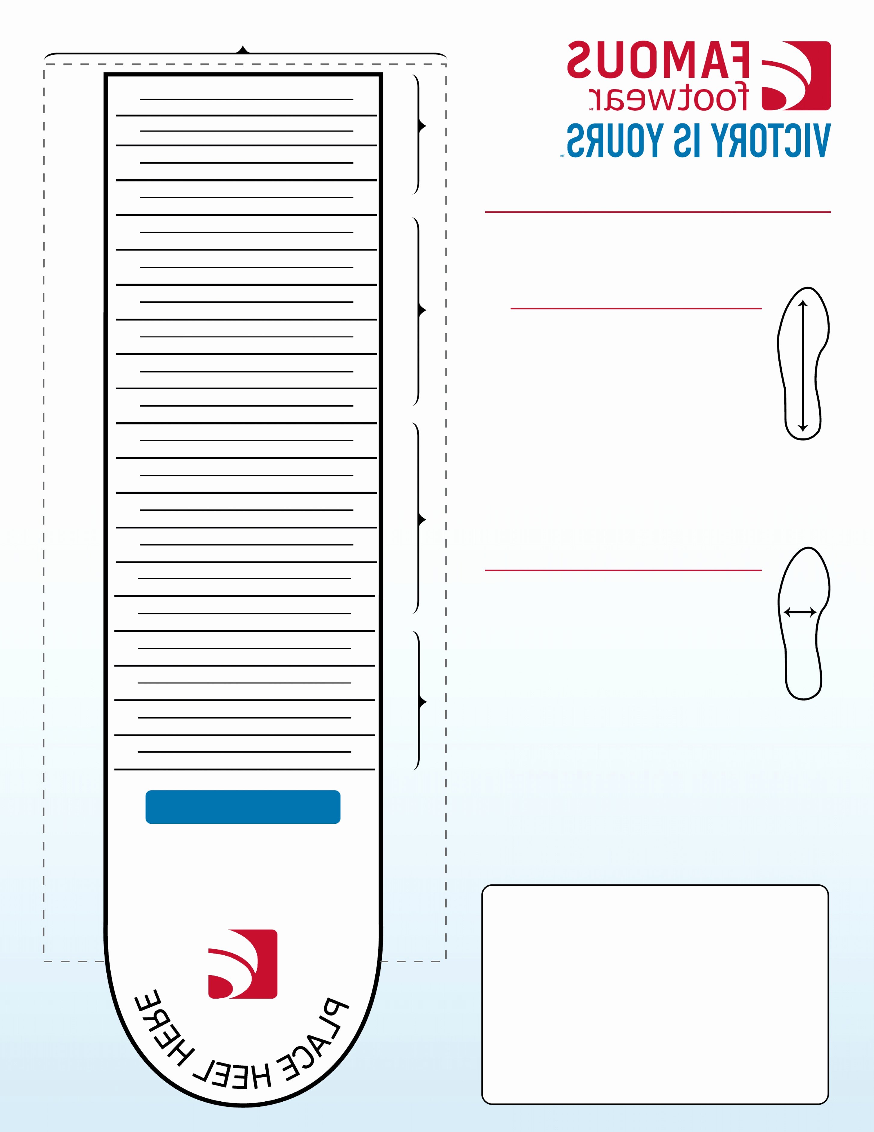 Foot Measurement Chart Printable Awesome Printable Shoe Sizer