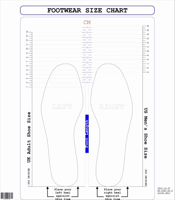 30 Foot Measurement Chart Printable Example Document Template