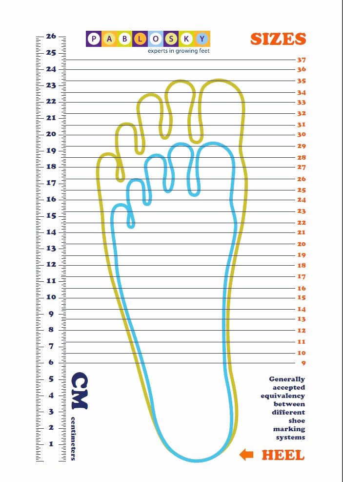 Child Foot Measure Chart Printable