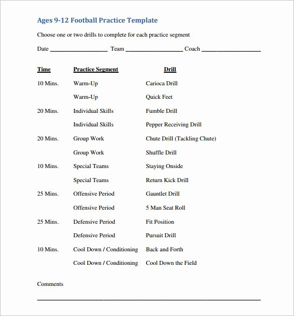 Football Practice Schedule Template New 12 Practice Schedule Templates Docs Pdf