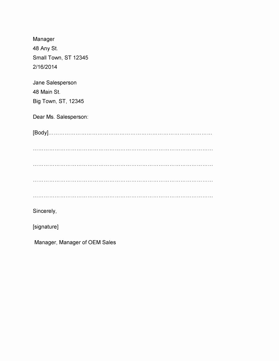 Formal Letter Heading Example Best Of 35 formal Business Letter format Templates &amp; Examples