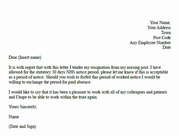 Formal Resignation Letter Samples Lovely formal Resignation Letter for Nurse Learnist