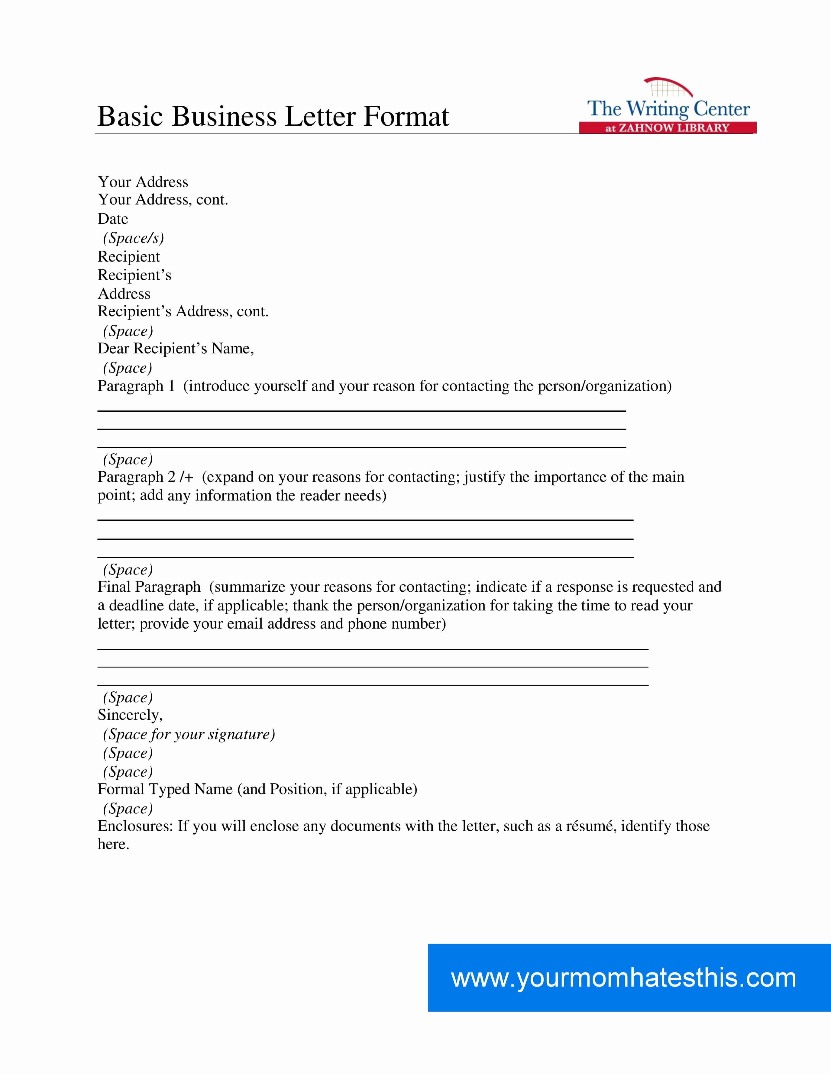 Format for A Business Letter Unique Business Letter formats Download Business Letters &amp; Pdf