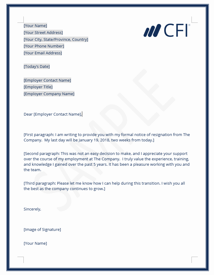 Format for Resignation Letter Elegant Resignation Letter How to Write A Letter Of Resignation